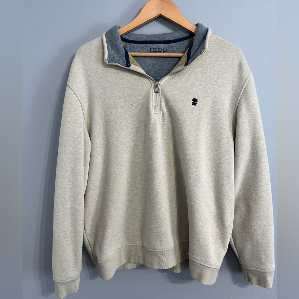 Men’s IZOD 3 quarter zip Fleece Jacket size large